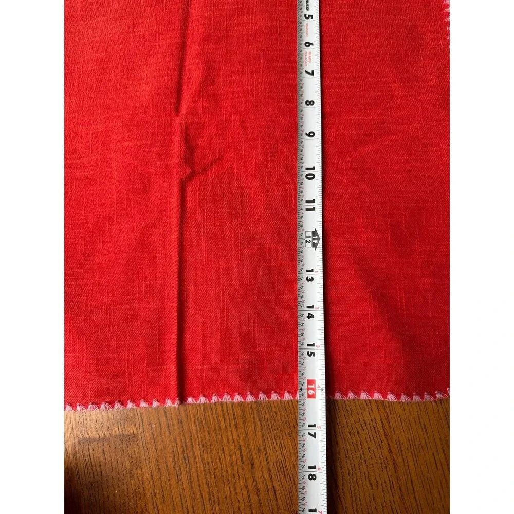 Cloth Dinner Napkins Linen Set Of 4 Handmade Red 16x16 Rustic Farmhouse Vintage